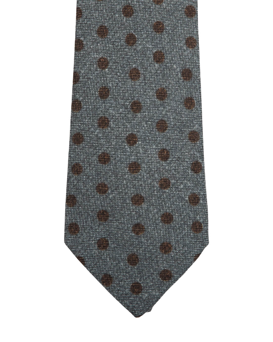 Tie Grey With Brown Spots