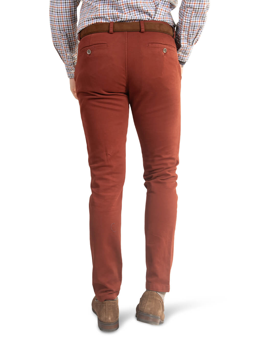 Rust Twill Garment Dyed Chino Trousers