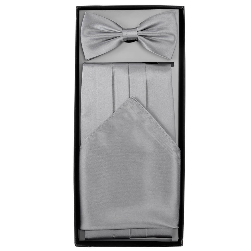 Grey Bow Tie Set - Gagliardi