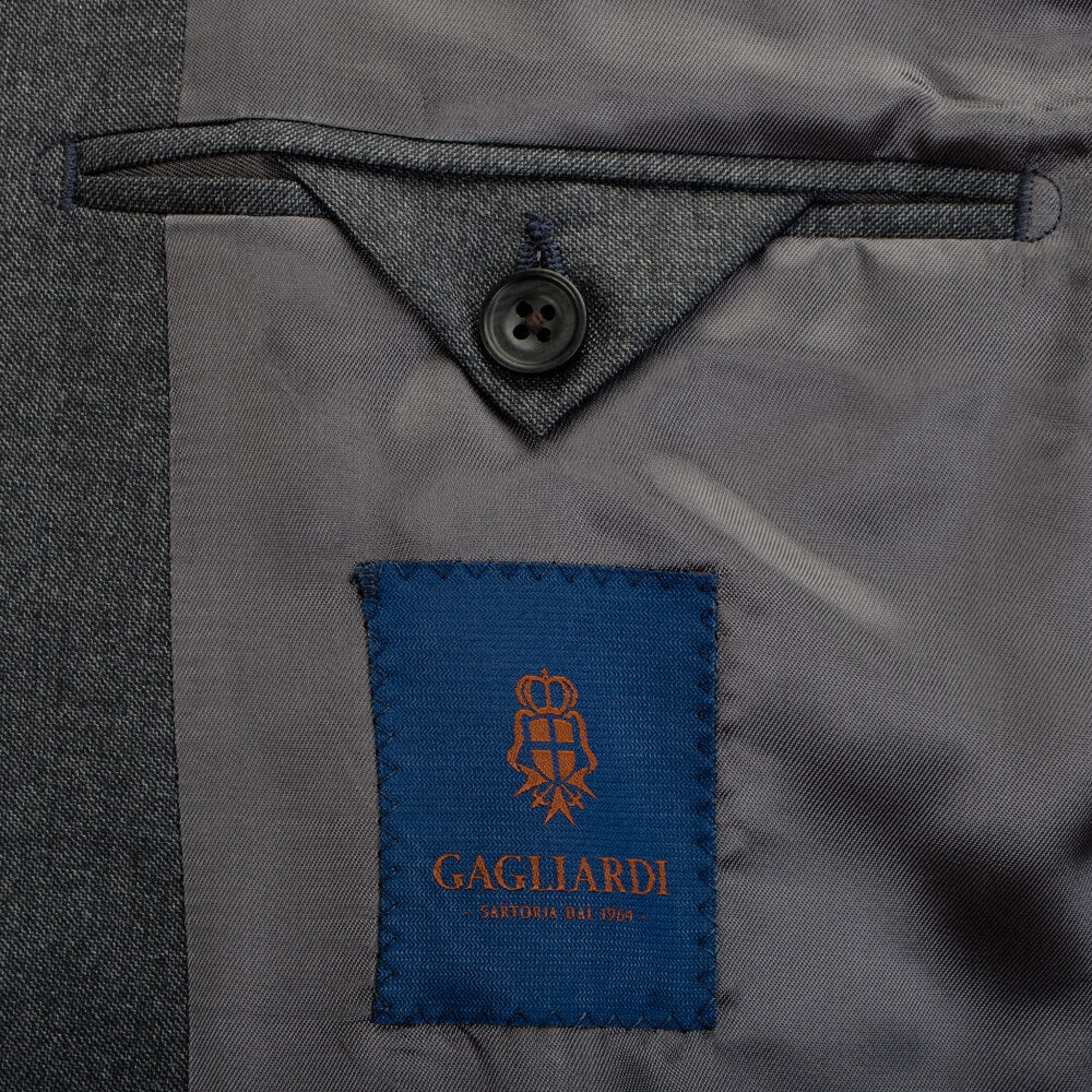 Vitale Barberis Canonico Charcoal Shark Skin Suit - Gagliardi