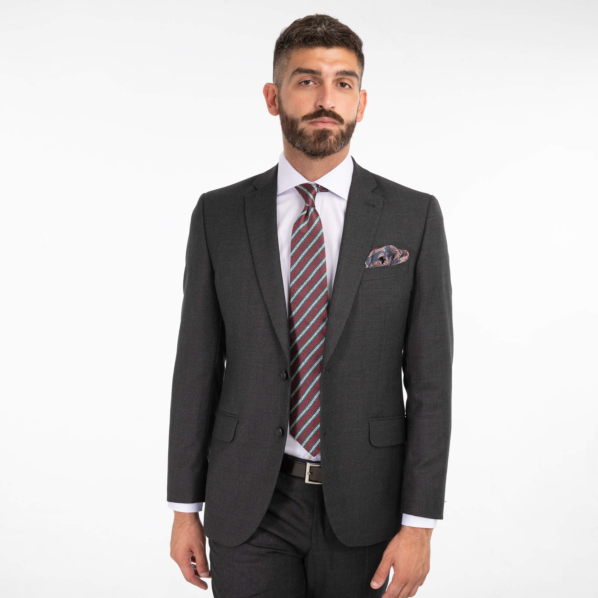 Grey Twill Flannel Suit