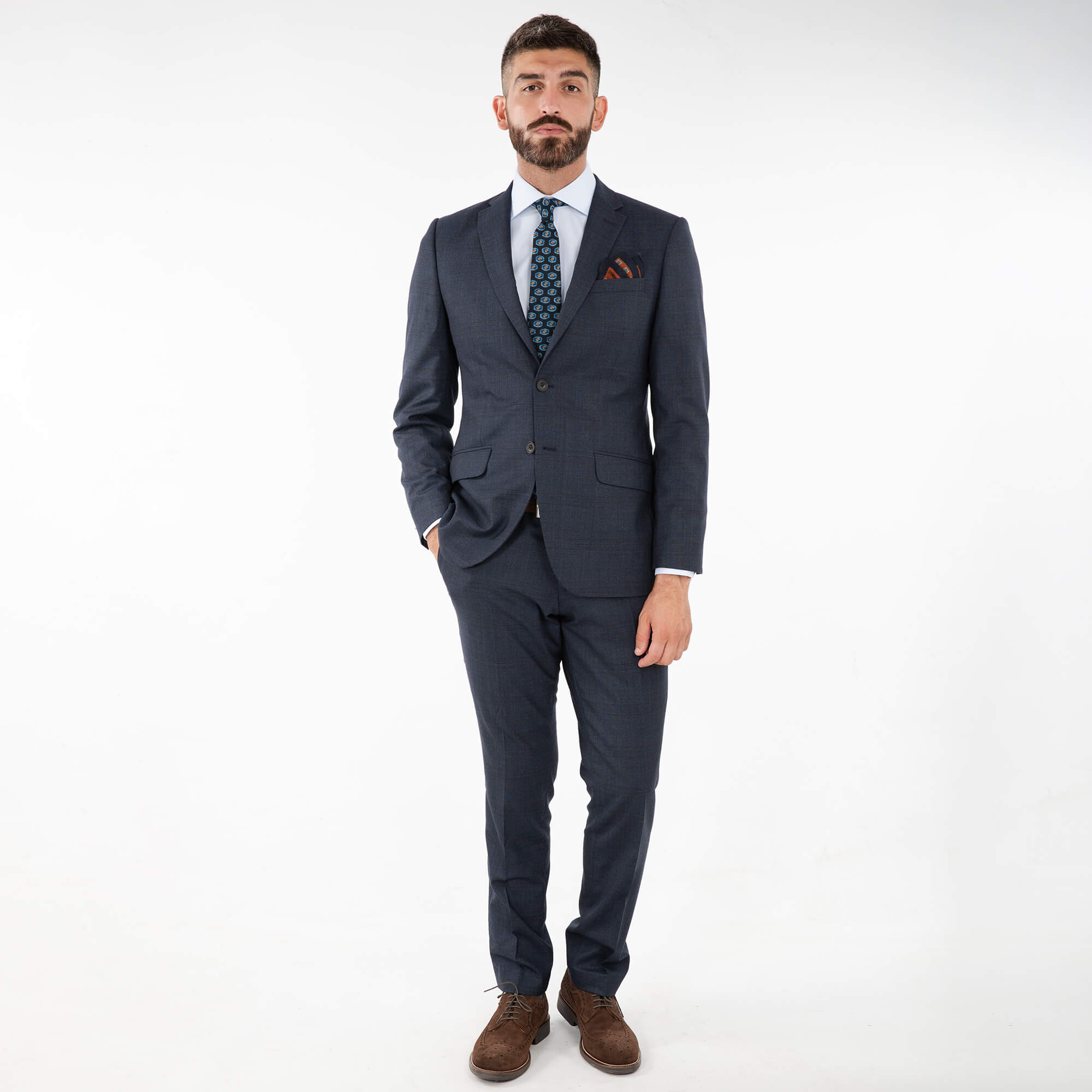 Blue Glen Check Suit