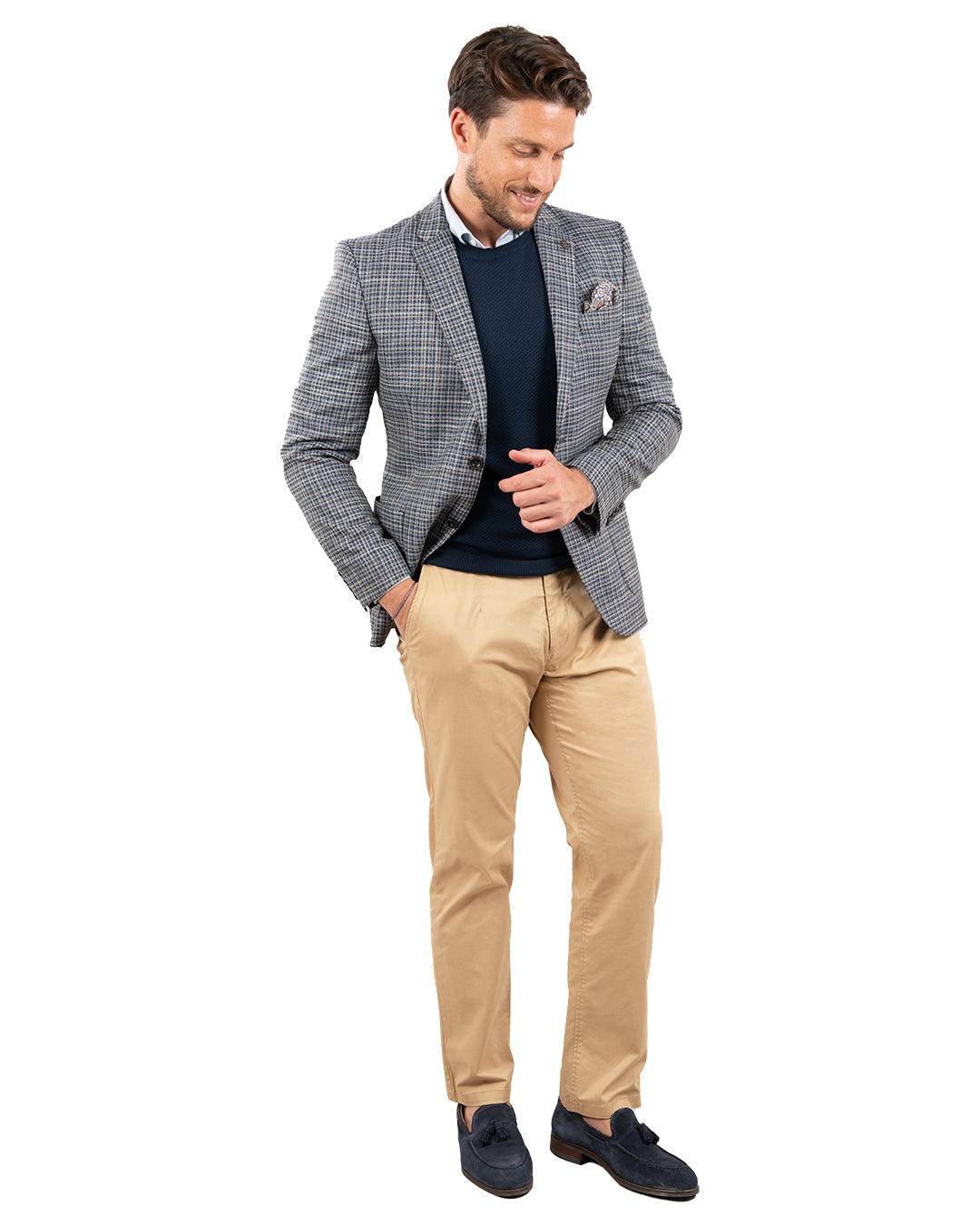 Teal Lanificio F.lli Cerruti Wool And Silk Gingham Check Jacket