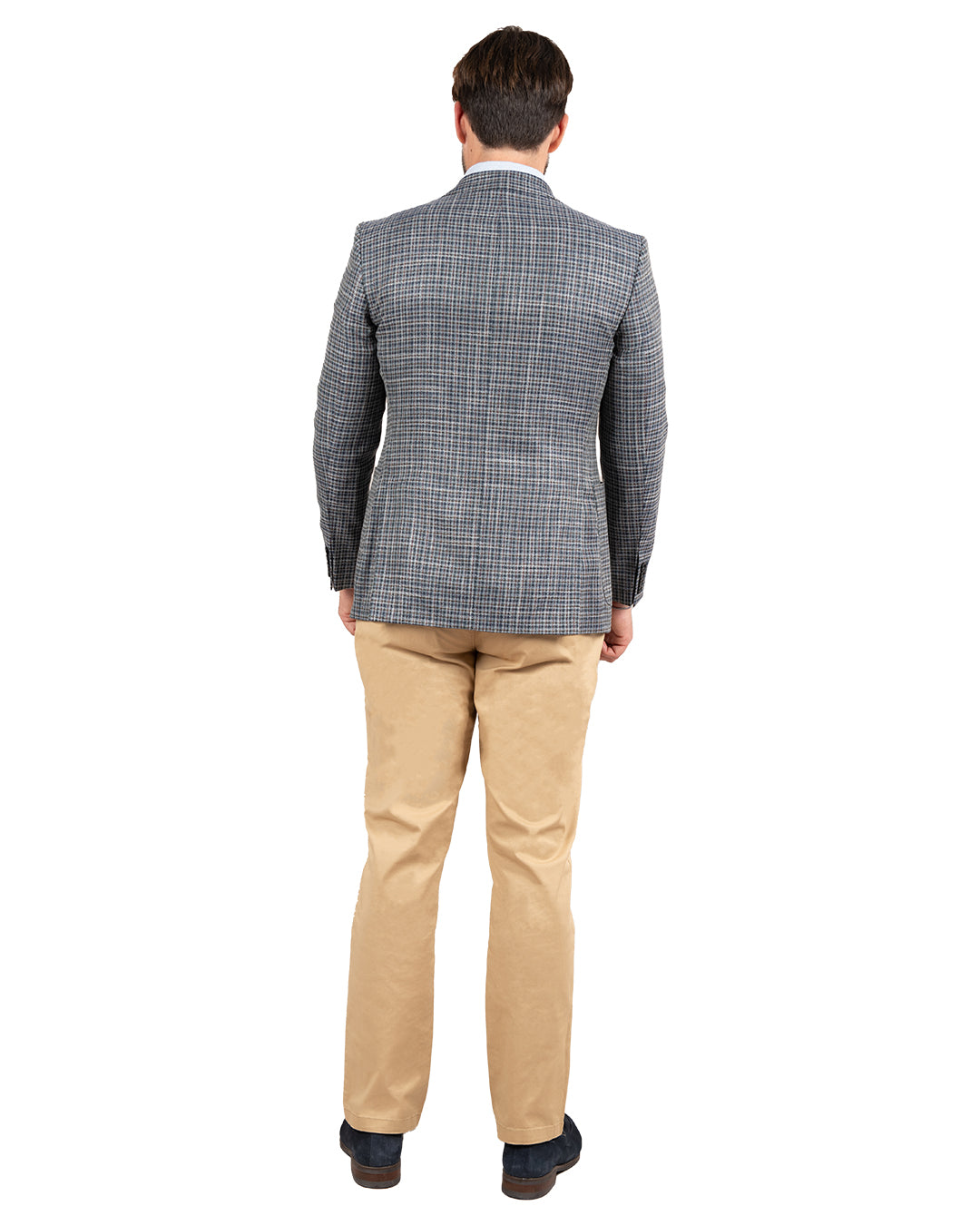 Teal Lanificio F.lli Cerruti Wool And Silk Gingham Check Jacket