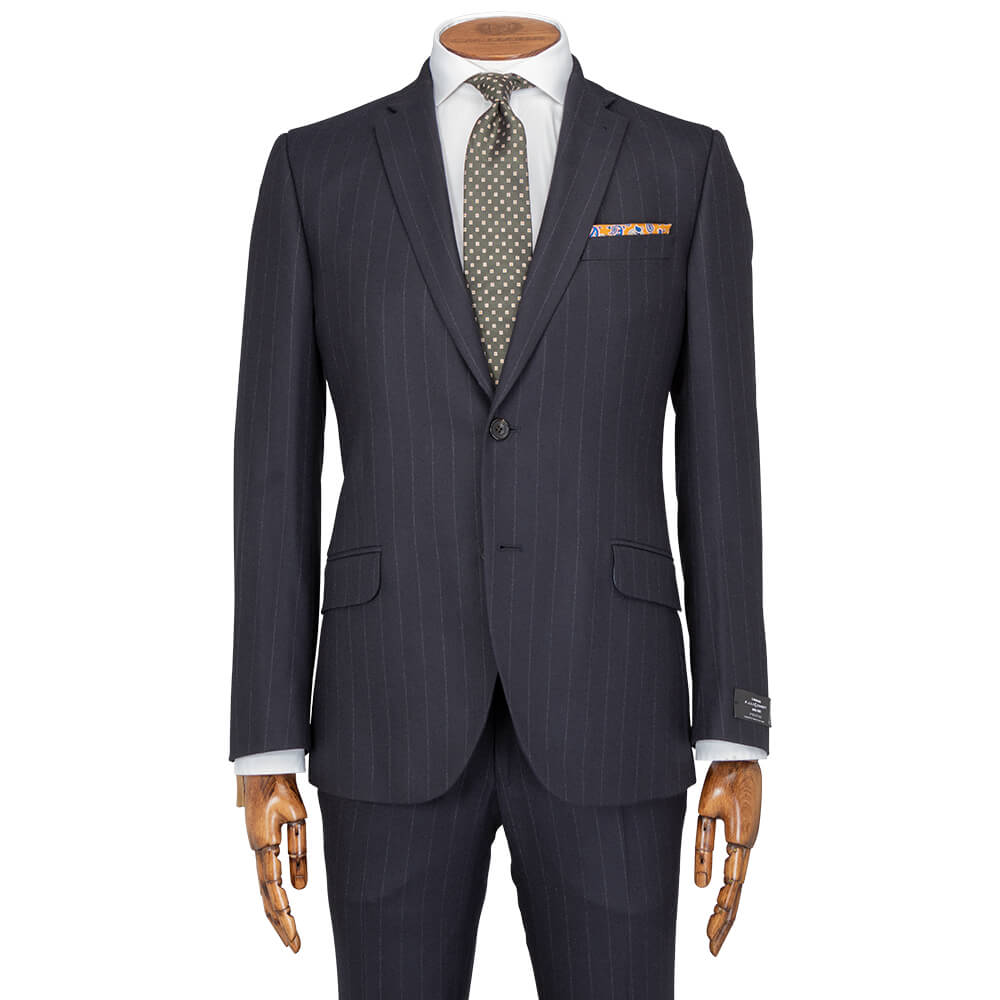 Lanificio F.lli Cerruti Navy Striped Suit - Gagliardi