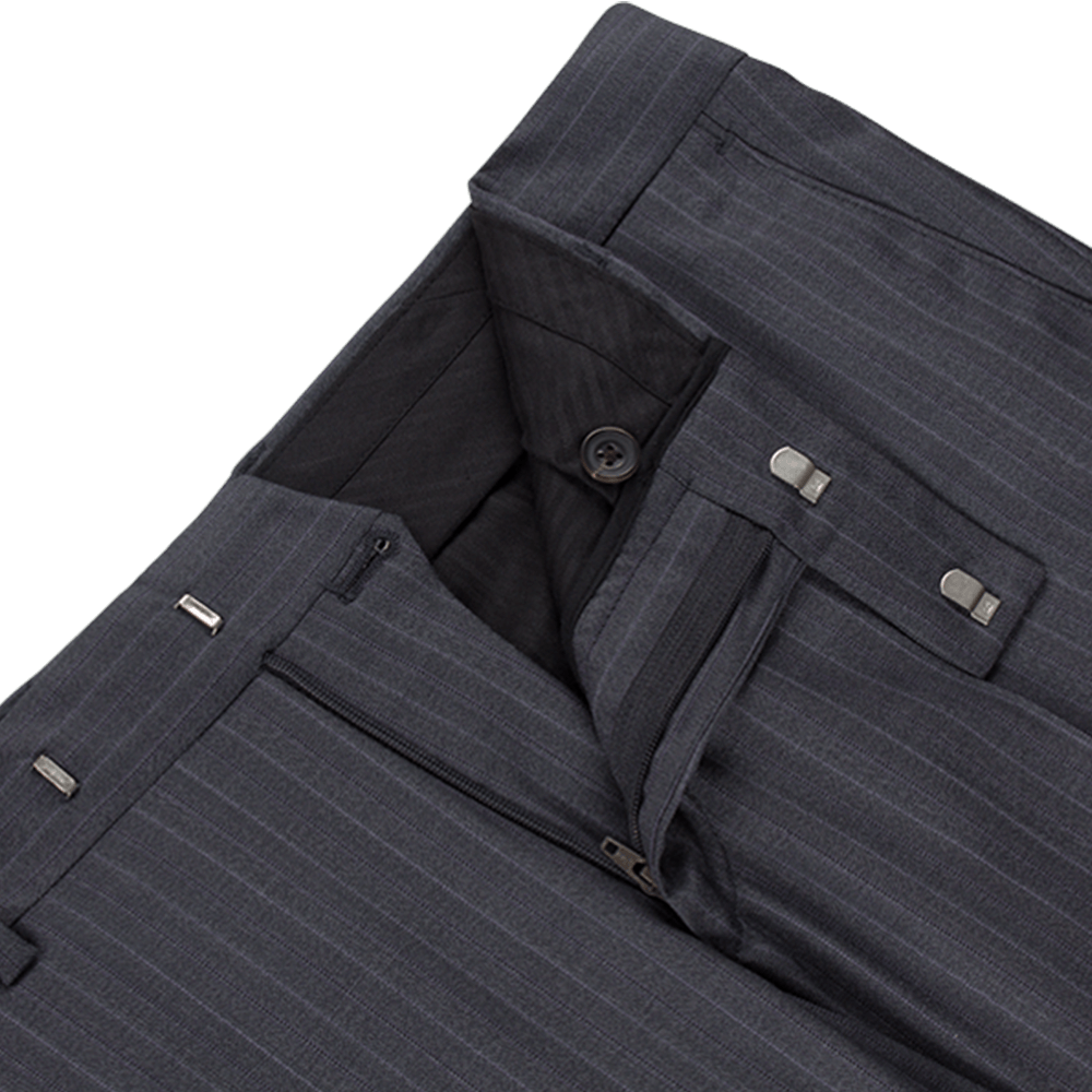 Lanificio F.lli Cerruti Grey & Purple Striped Two-Piece Suit - Gagliardi