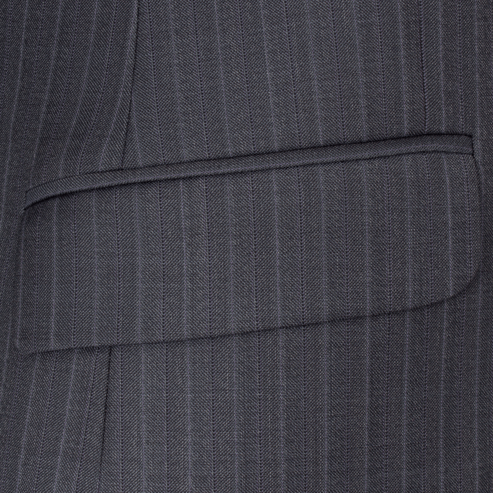 Lanificio F.lli Cerruti Grey & Purple Striped Two-Piece Suit - Gagliardi