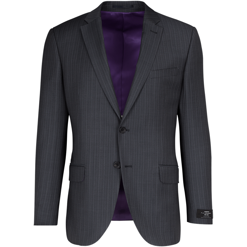 Lanificio F.lli Cerruti Grey & Purple Striped Two-Piece Suit - Gagliardi