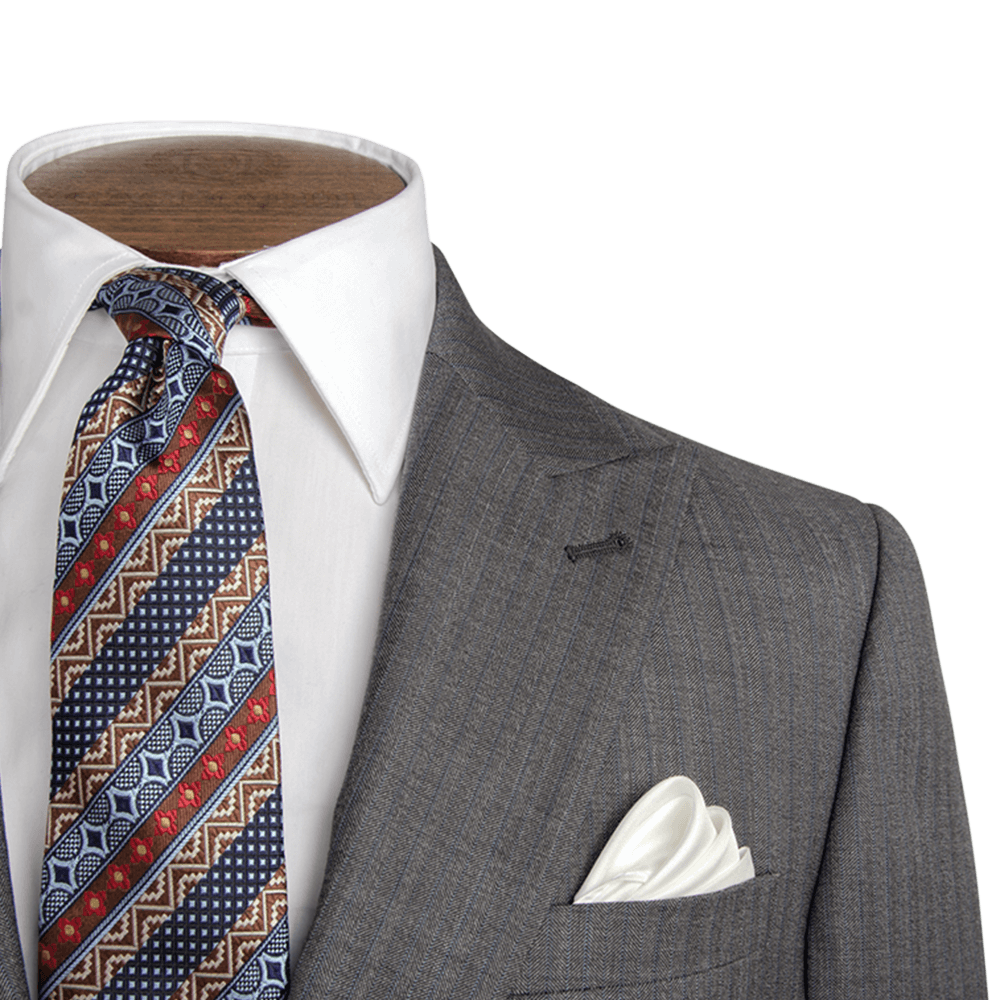 Grey and Purple Stripe Lanificio F.lli Cerruti Two-Piece Suit - Gagliardi