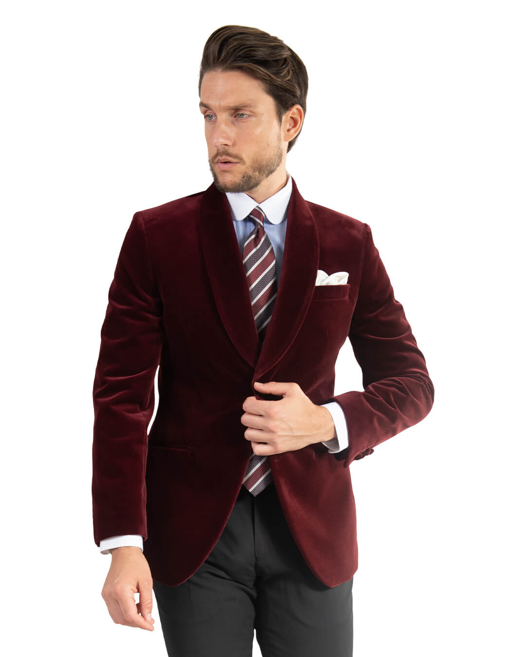 Bordeaux Velvet Jacket Gagliardi - Main Image