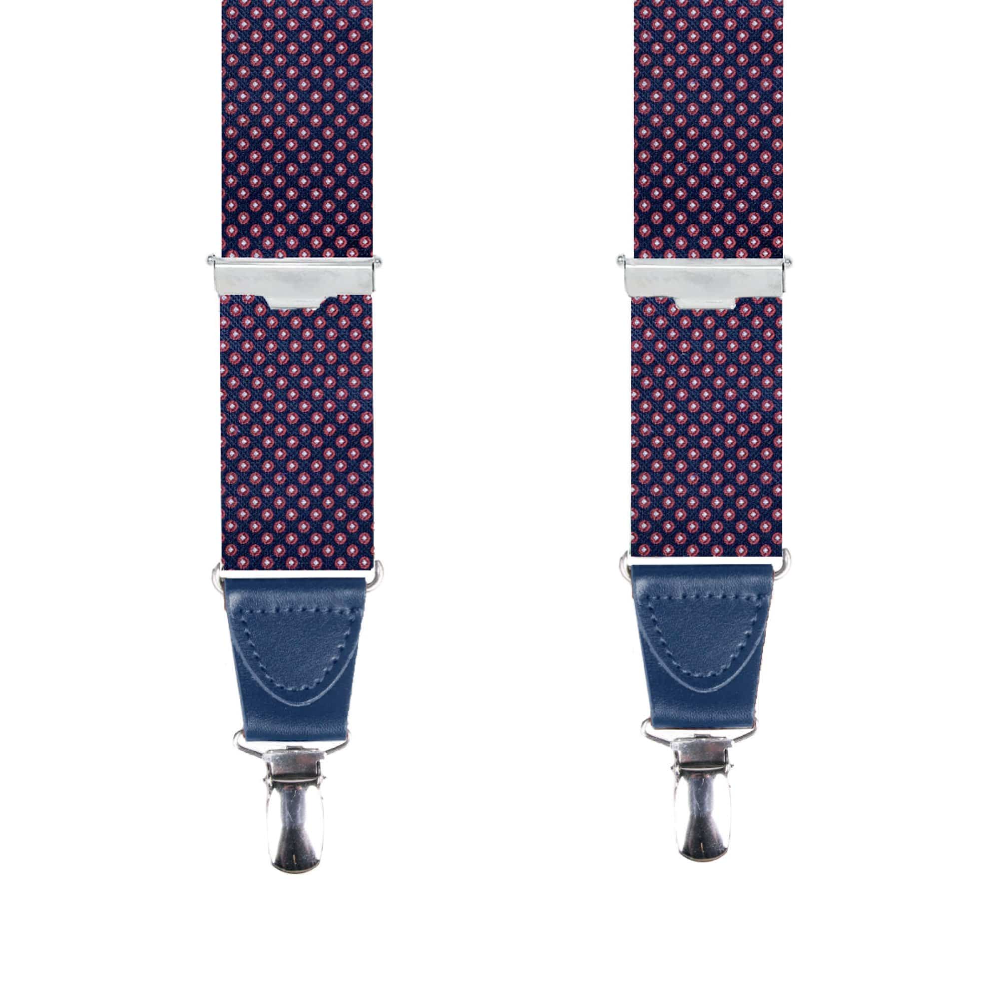 Navy With Red Circles Braces
