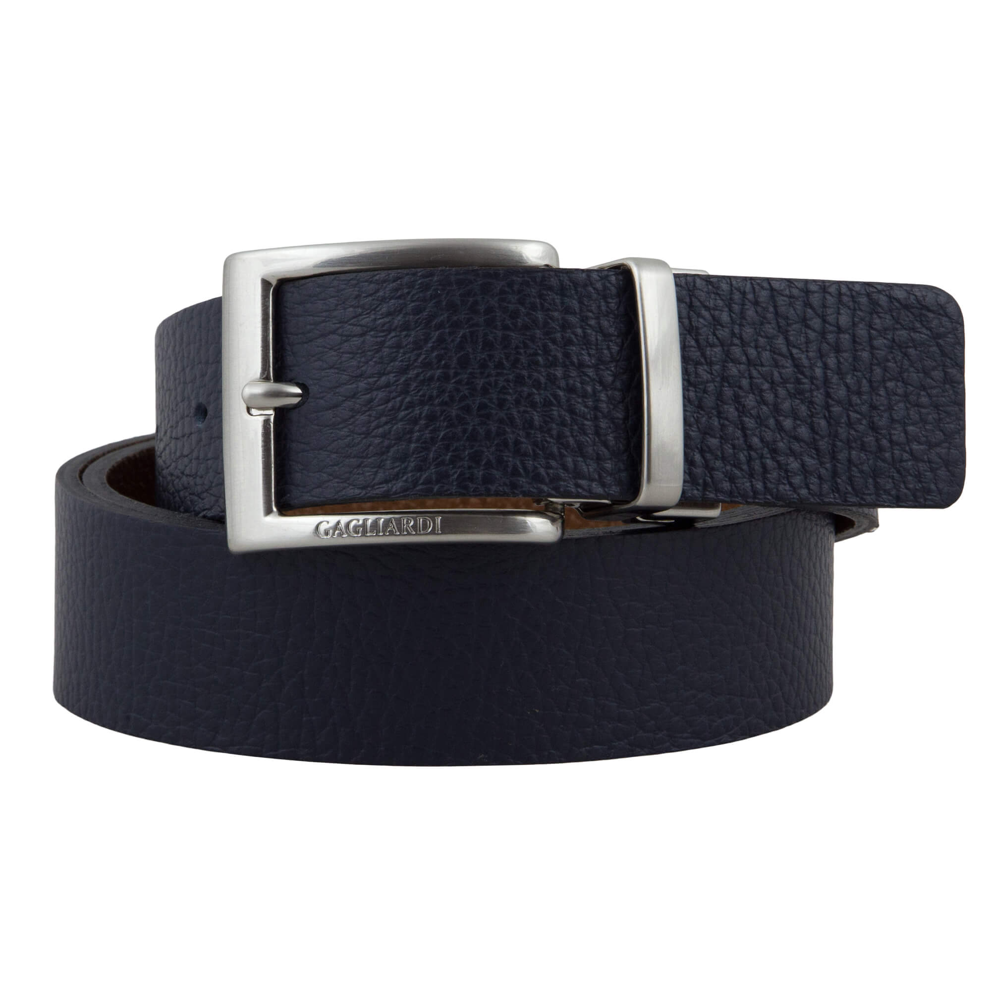 Navy & Camel Reversable Leather Belt