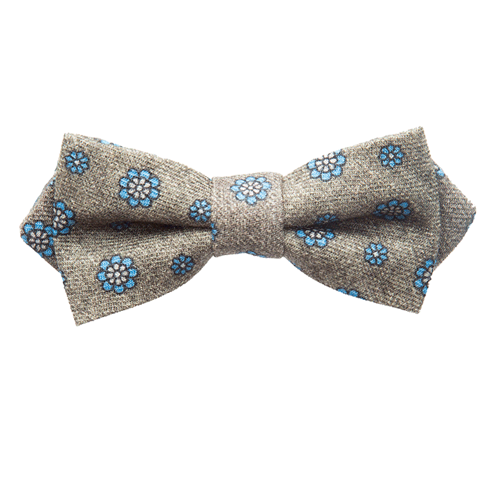 Brown & Sky Flower Bow Tie - Gagliardi