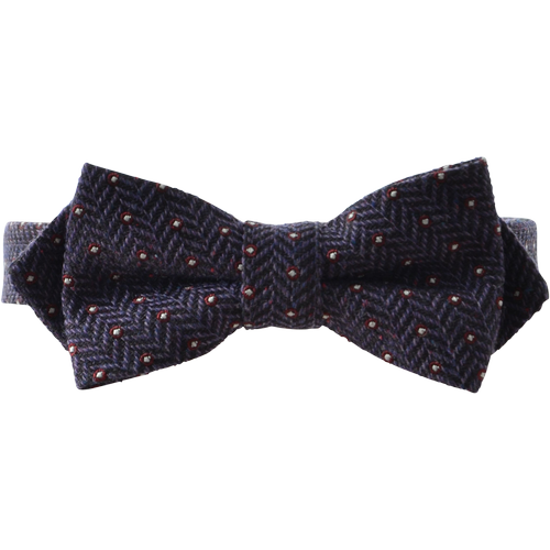 Purple Herringbone with Spot Bow Tie - Gagliardi