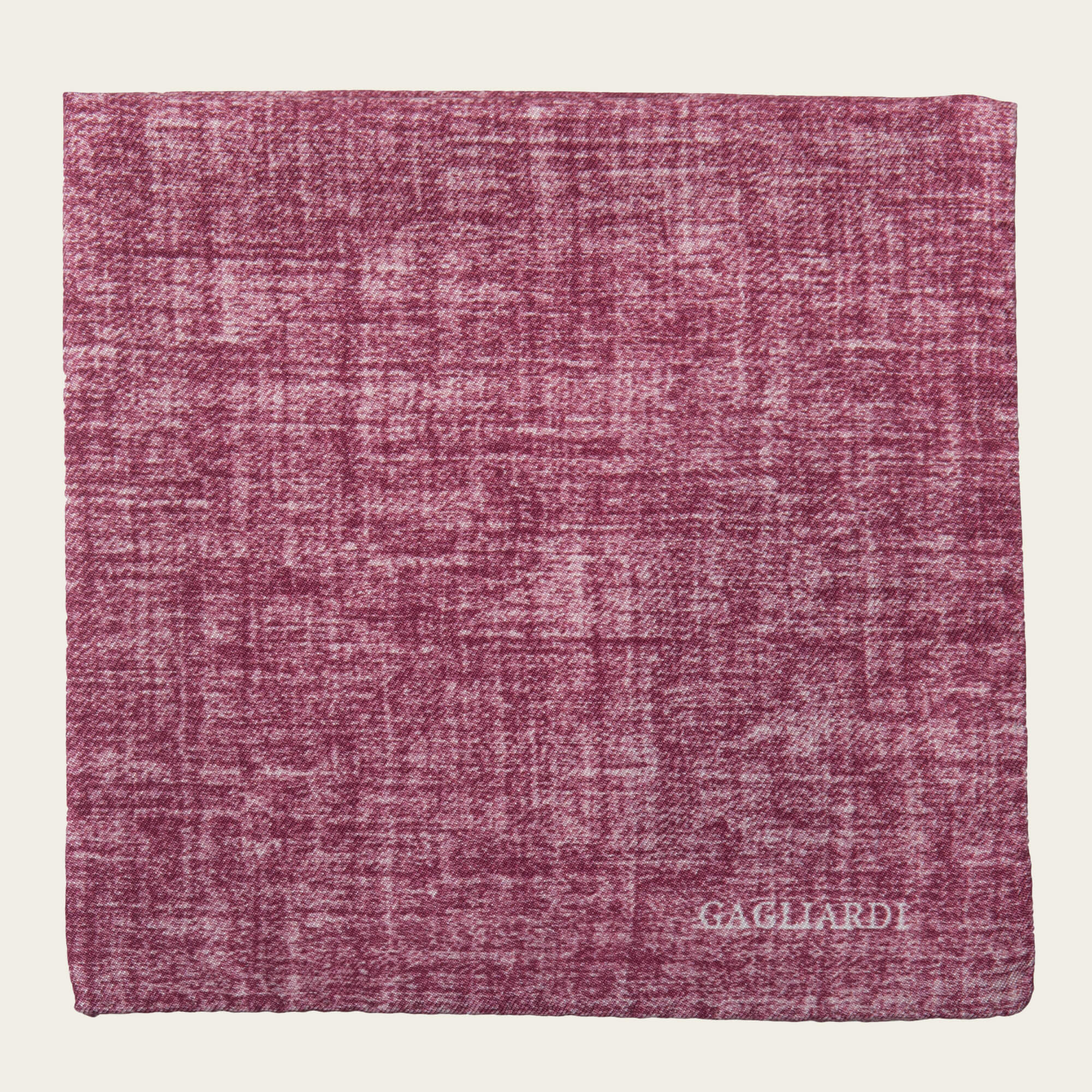 Pink Melange Silk Cotton Pocket Square