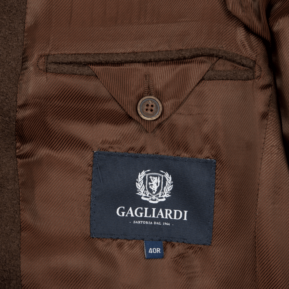 Brown Double Breasted Overcoat - Gagliardi
