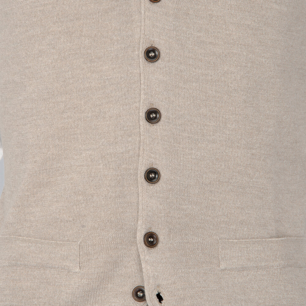 Stone Knitted Waistcoat - Gagliardi