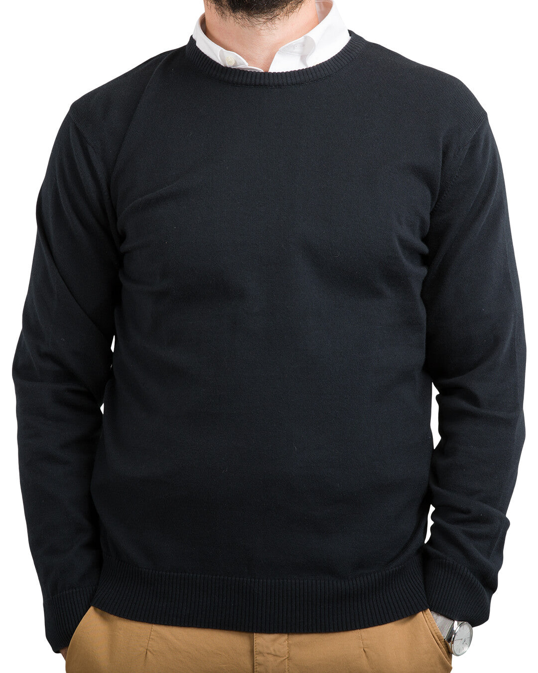 Washable Cashmere Crewneck Jumper for Men