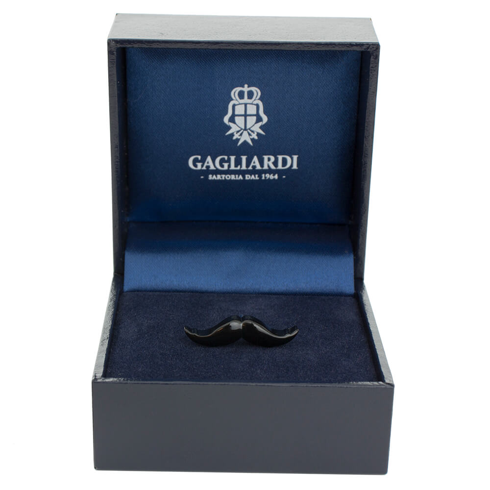 Black Moustache Lapel Pin - Gagliardi