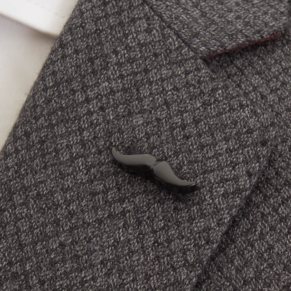 Black Moustache Lapel Pin - Gagliardi