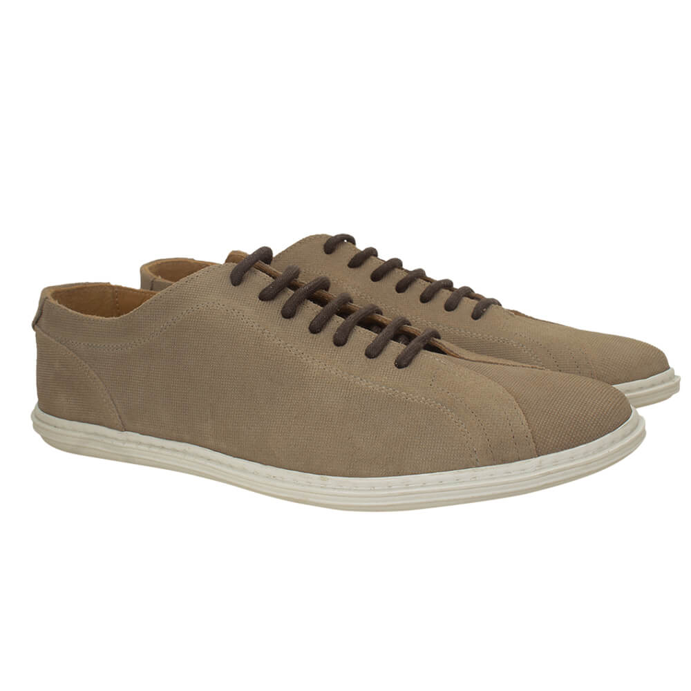 Beige suede casual shoes - Gagliardi