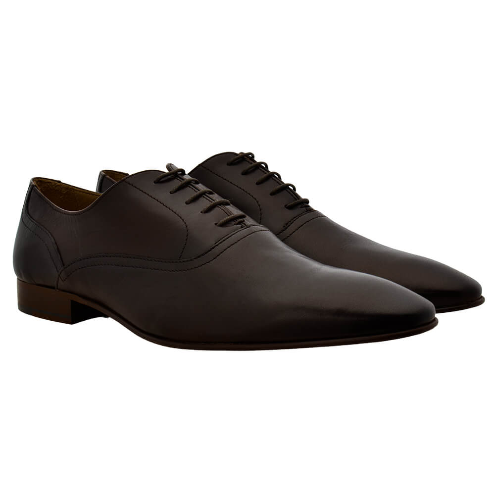 Brown Leather Lace Up Shoes - Gagliardi