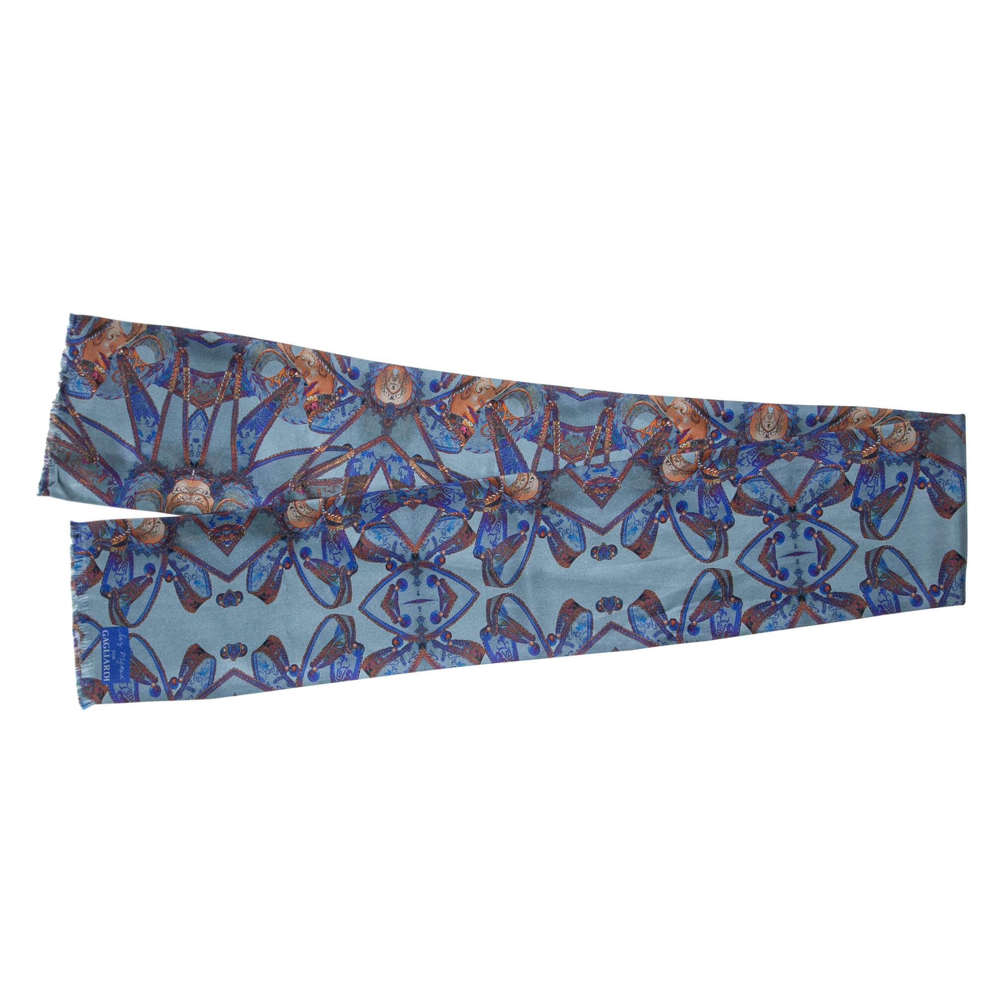 Saz Mifsud Blue Medium Carnival Scarf