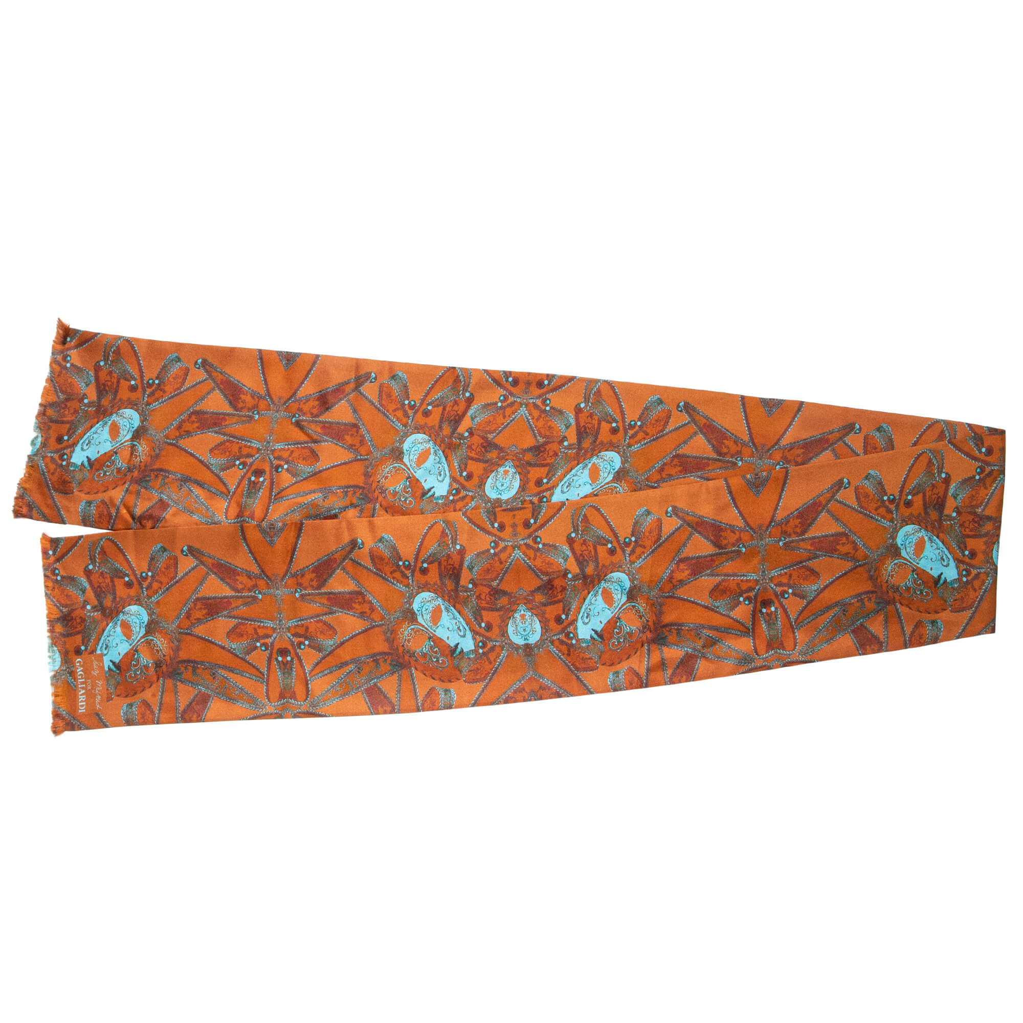 Saz Mifsud Orange Medium Carnival Scarf