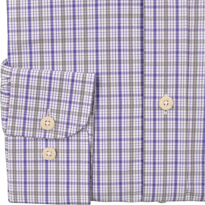 Purple & Grey Check Business Shirt - Gagliardi