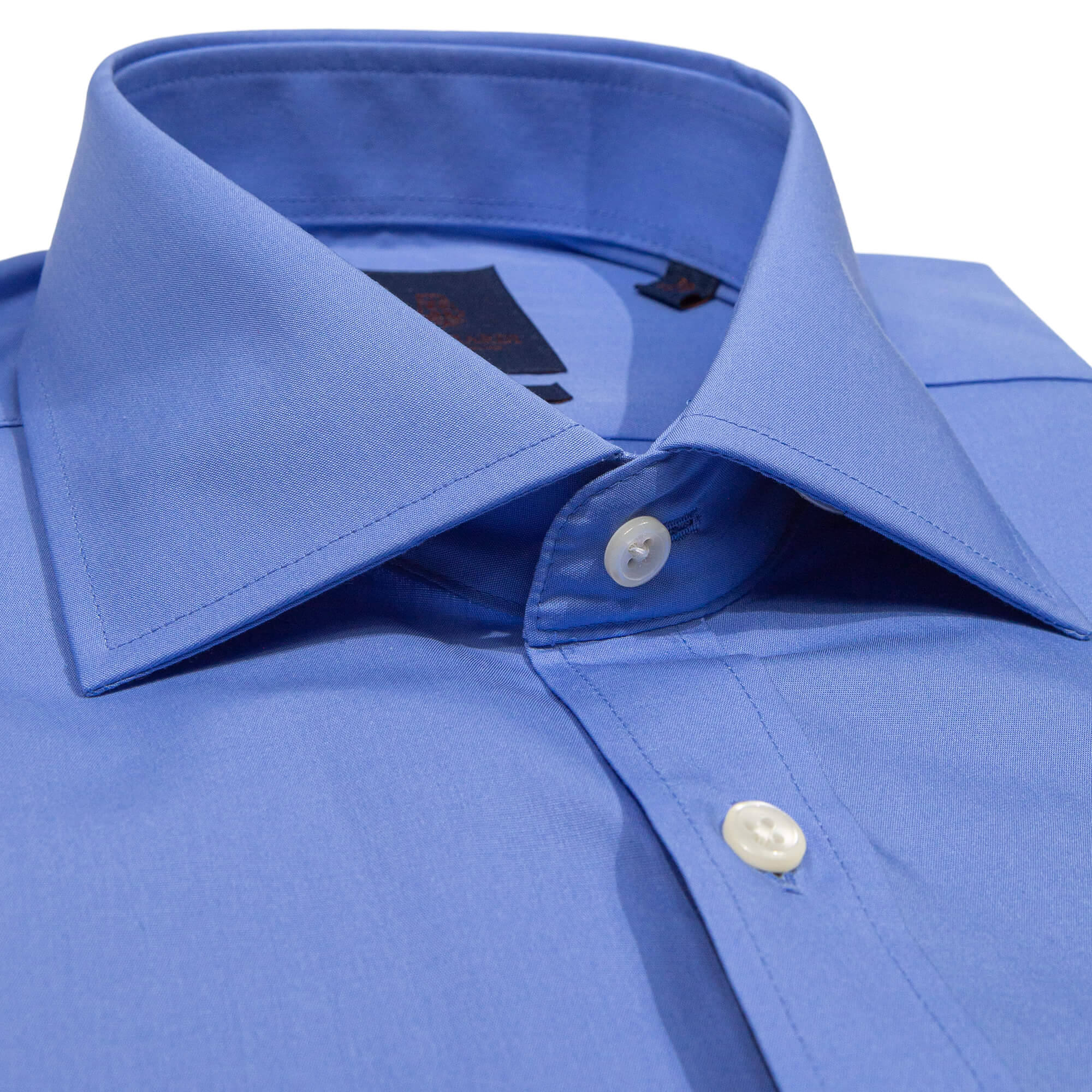 Slim Fit Blue Poplin Non Iron Shirt