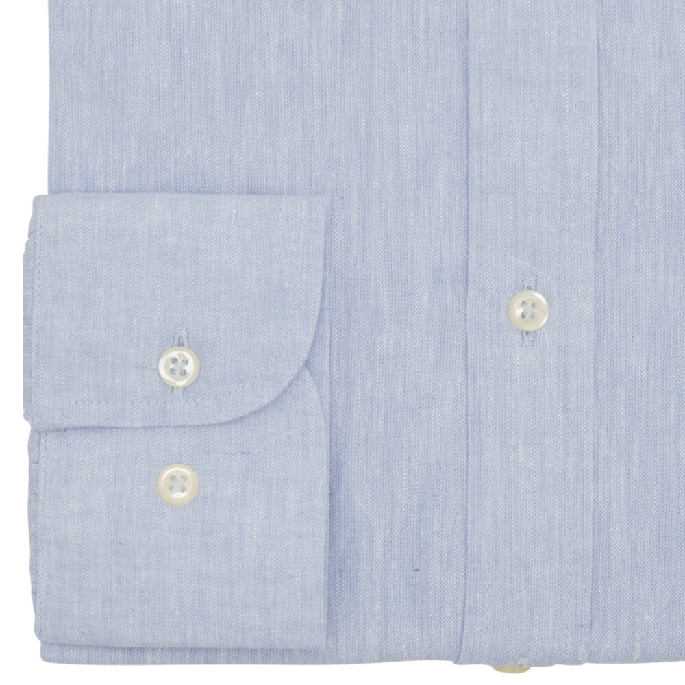 Sky Plain Slim Fit Long Sleeve Cutaway Collar Shirt - Gagliardi