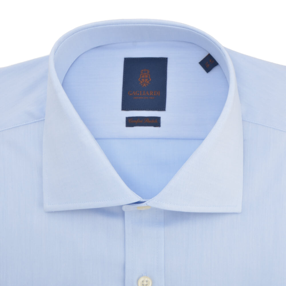 Slim Fit Sky Cutaway Collar Shirt - Gagliardi