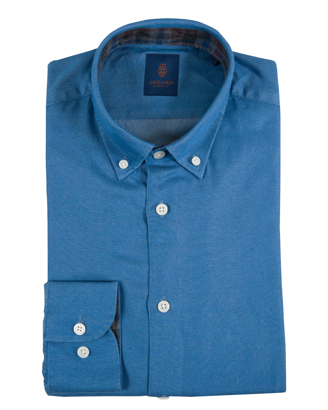 Mid Blue Tencel Button Down Shirt