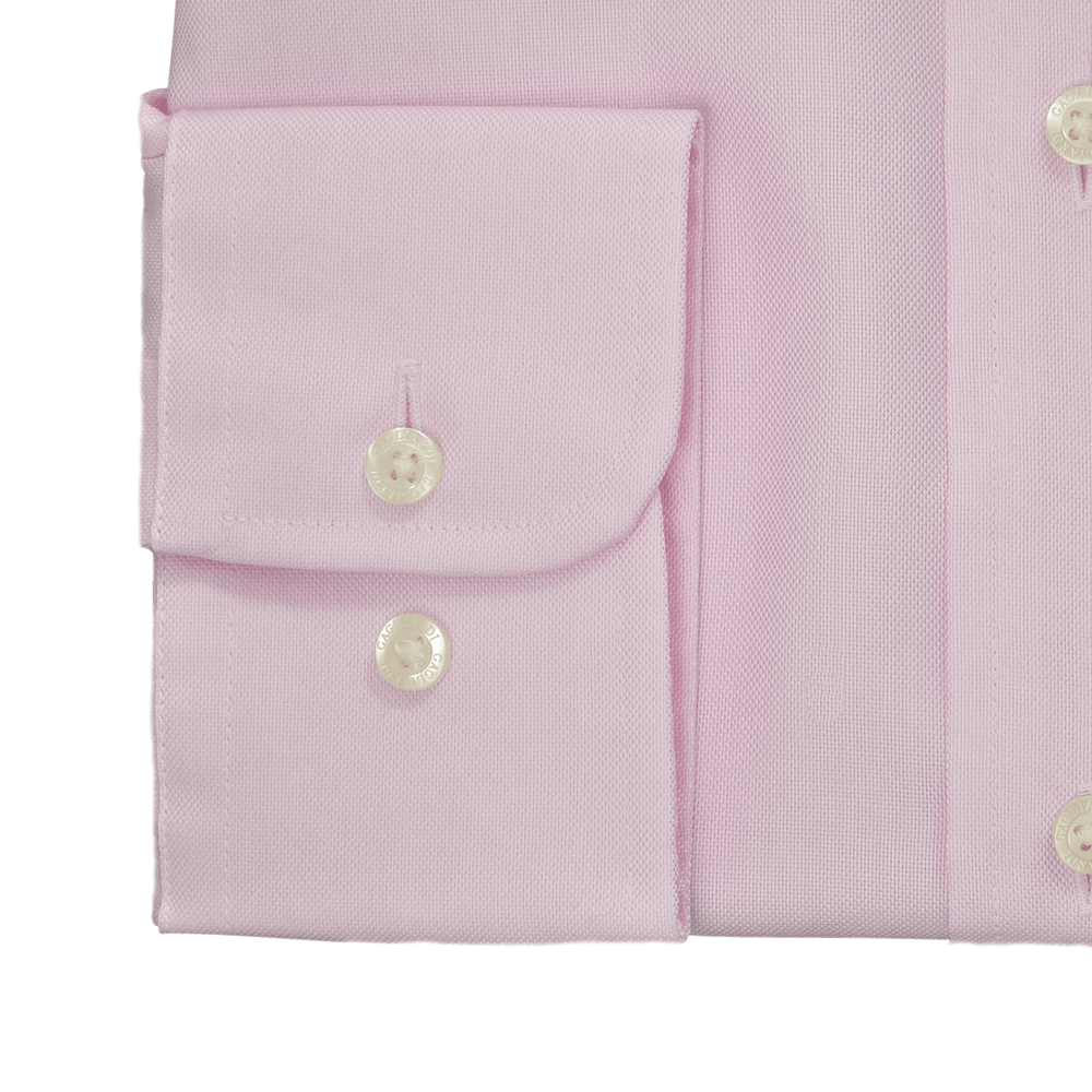 Pink Oxford Cutaway Collar Single Cuffed Slim-Fit Non-Iron Shirt - Gagliardi
