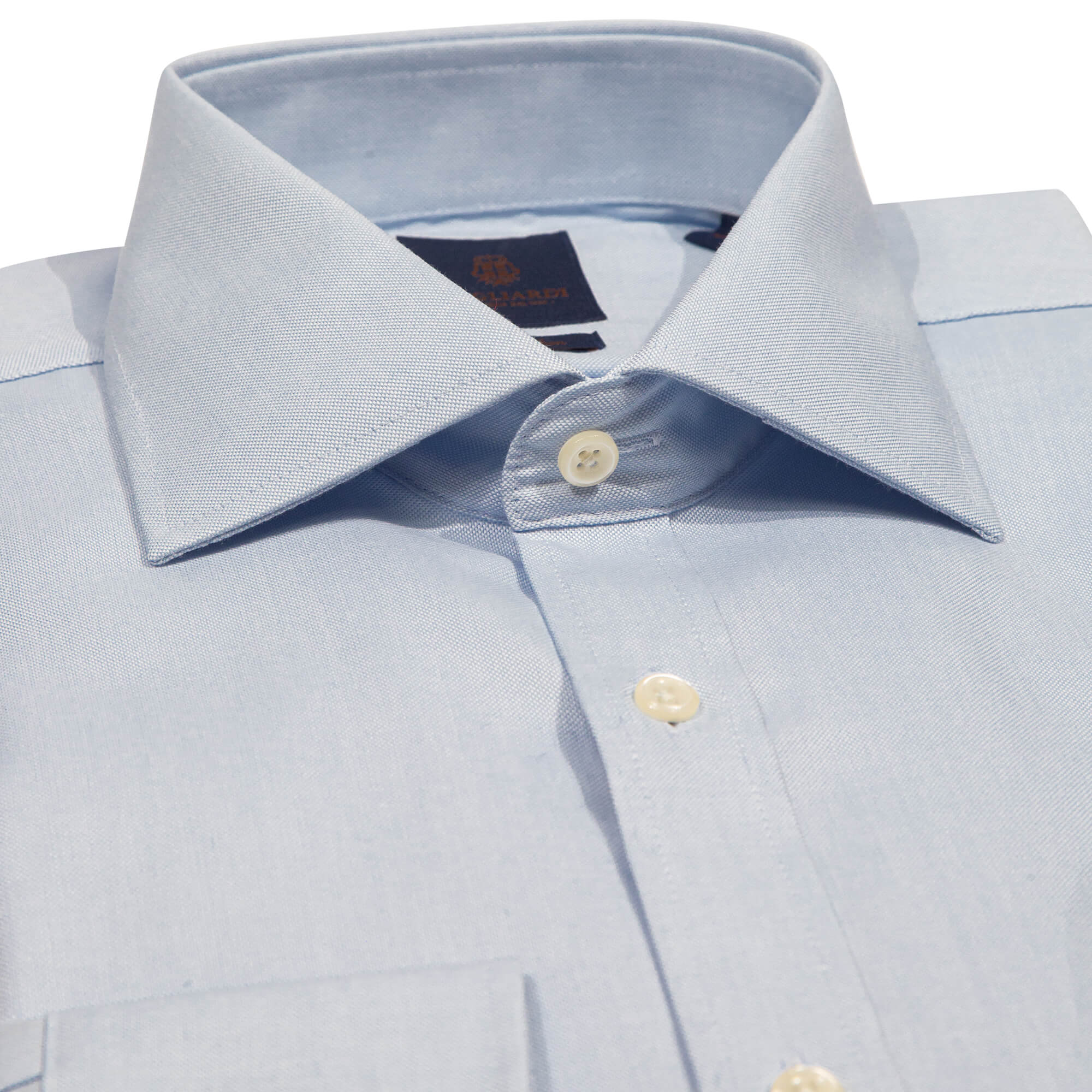 Sky Oxford Cutaway Collar Single Cuffed Slim-Fit Non-Iron Shirt
