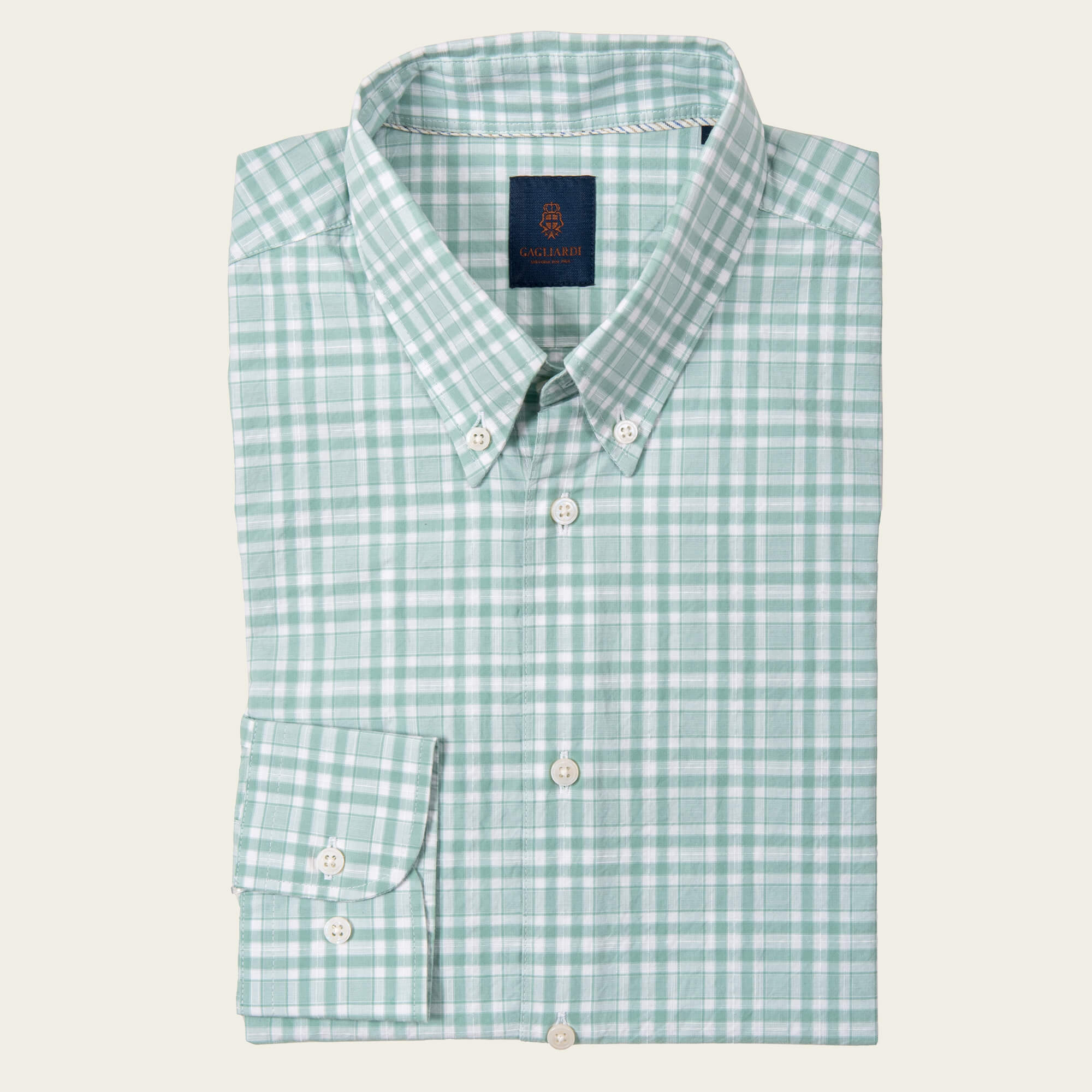 Green Slim Fit Summer Plaid Button Down Shirt