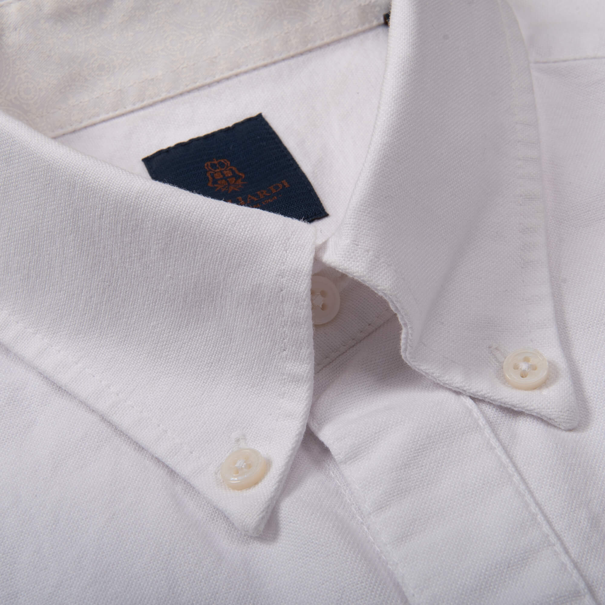 White Tailored Fit Oxford Button Down Short Sleeve Shirt