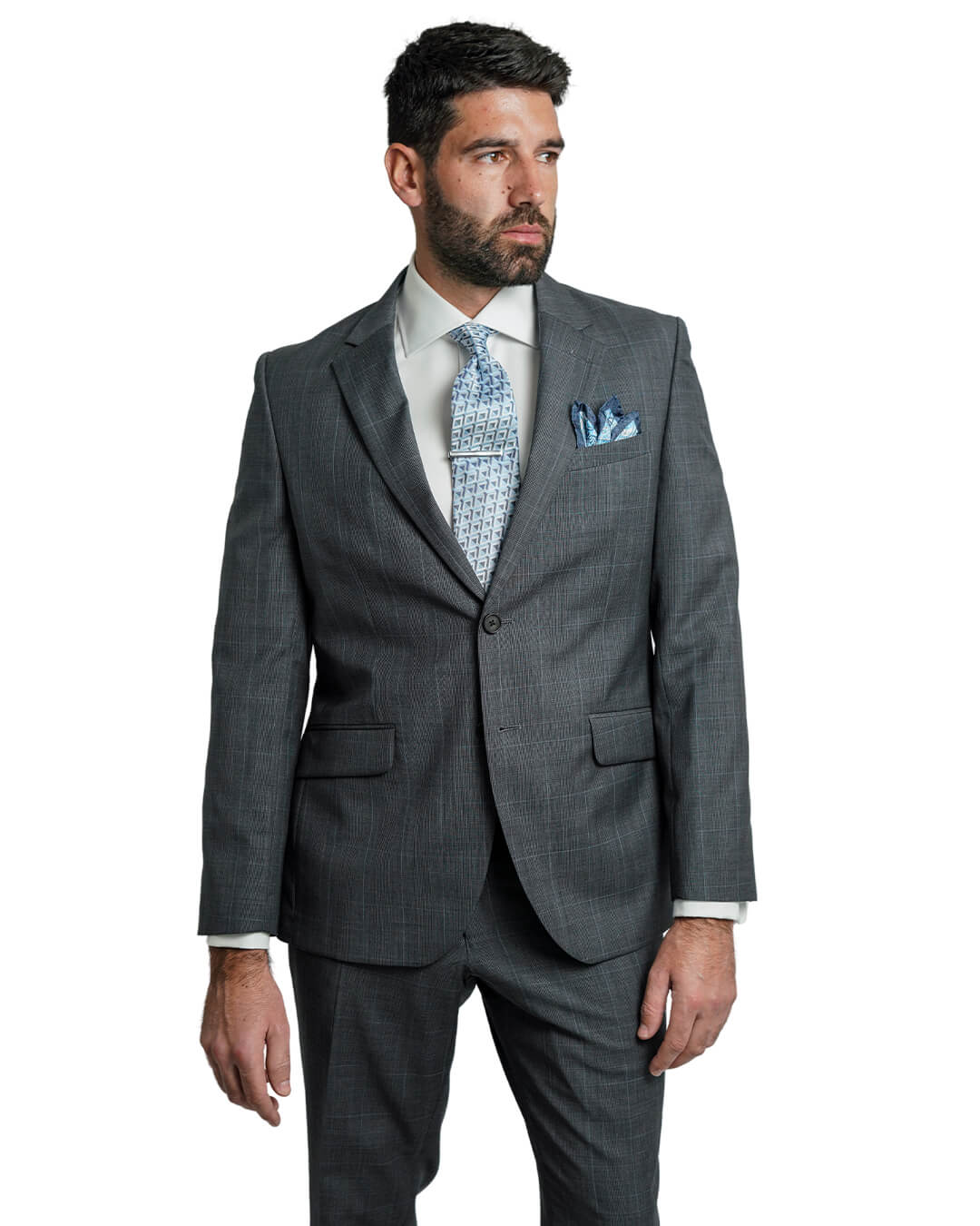 Grey Prince of Wales Check Suit