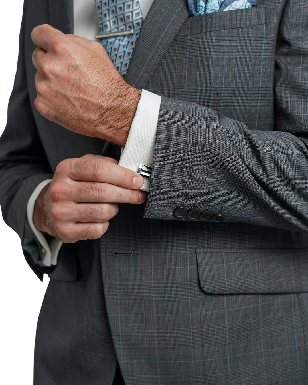 Grey Prince of Wales Check Suit