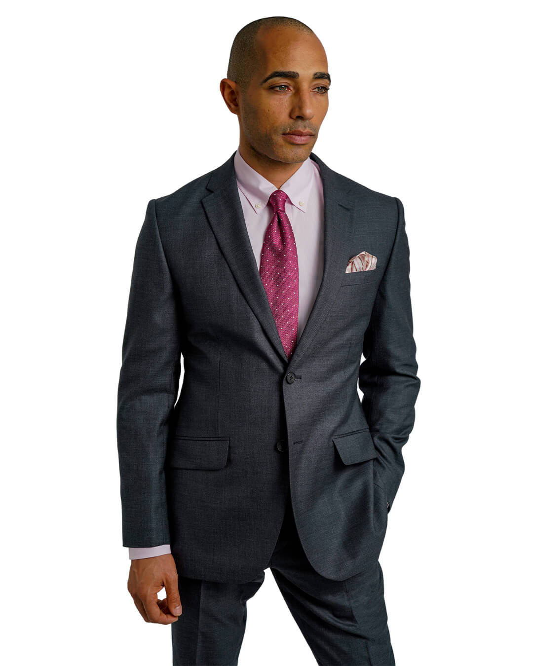 Charcoal Melange Twill Suit