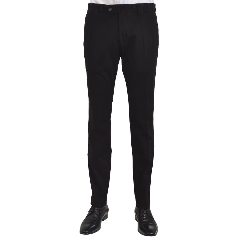 Black Twill Cotton Trousers - Gagliardi