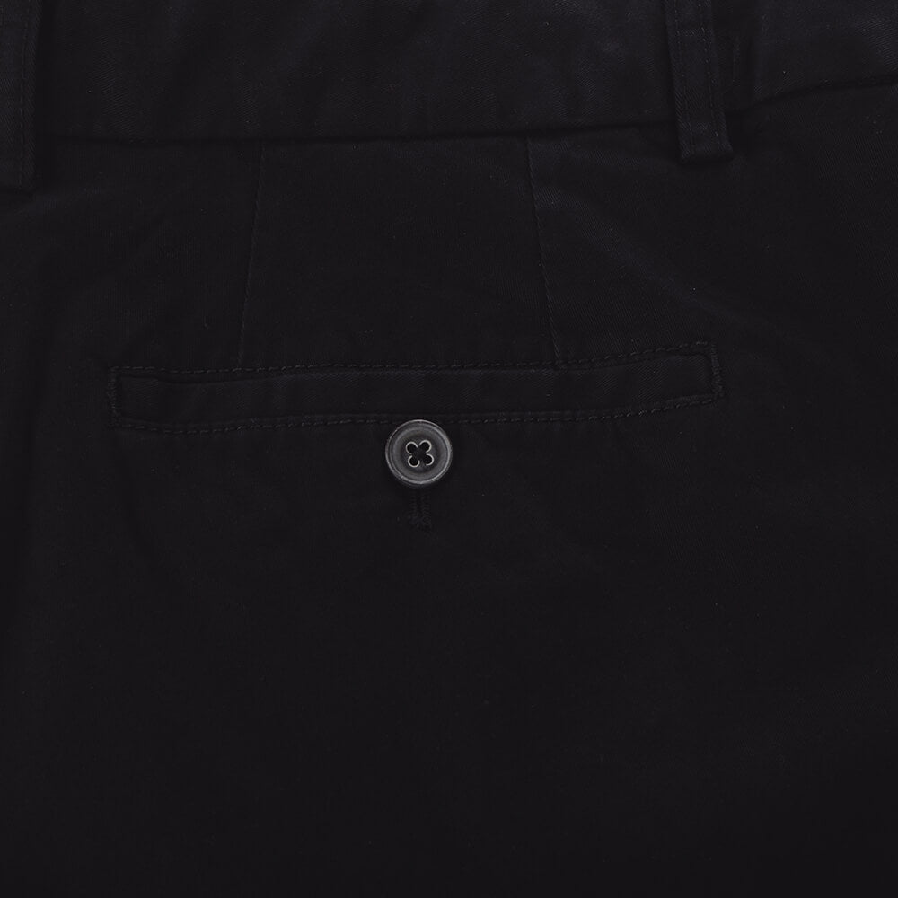 Black Twill Cotton Trousers - Gagliardi