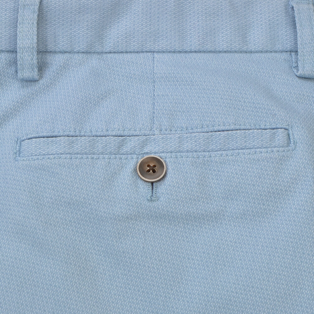 Sky Blue Microweave Chino Trousers - Gagliardi