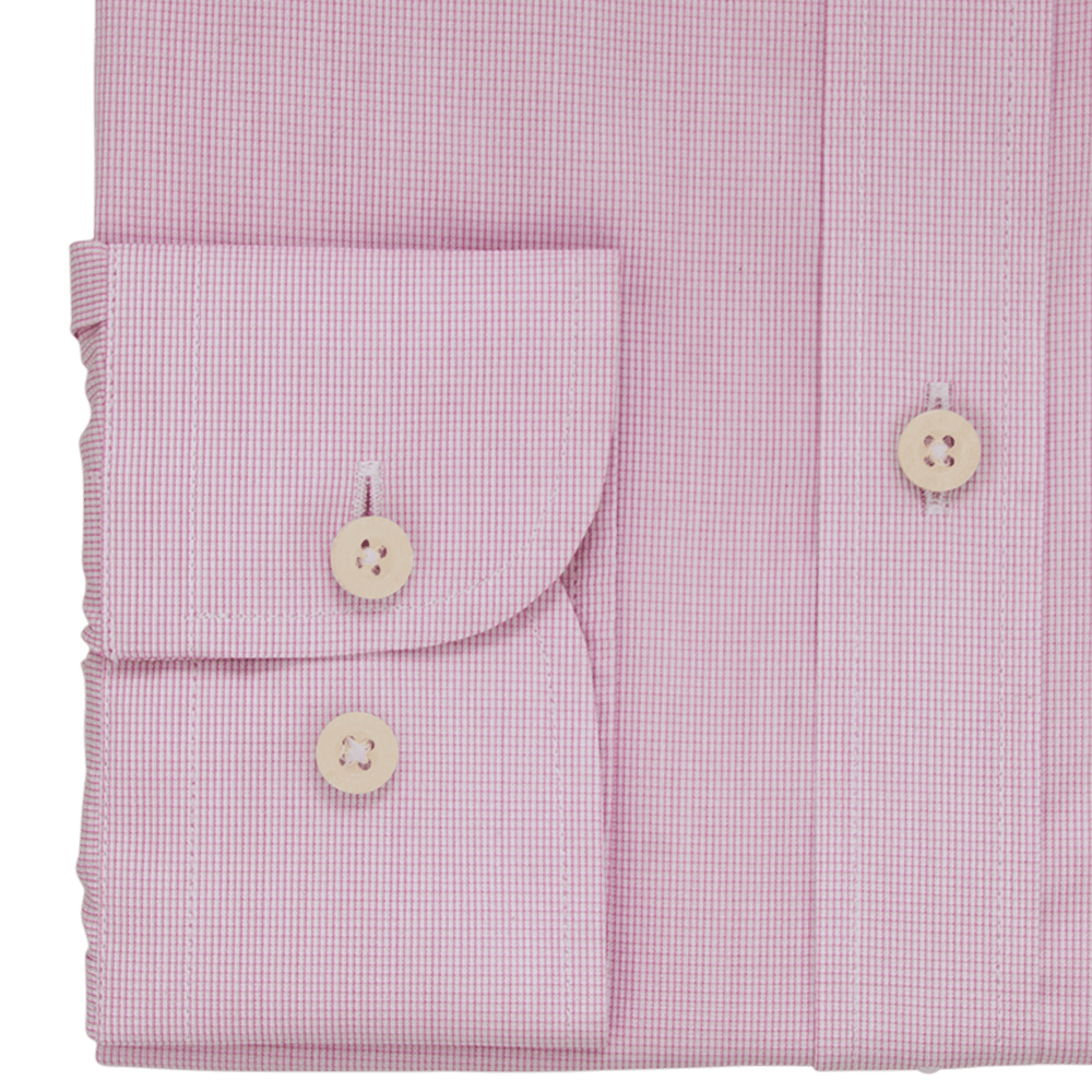 Pink Microcheck Business Shirt - Gagliardi