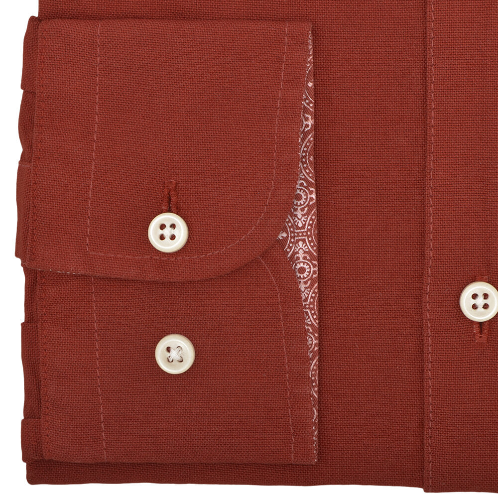 Tailored Fit Rust Oxford Button Down Collar Shirt - Gagliardi