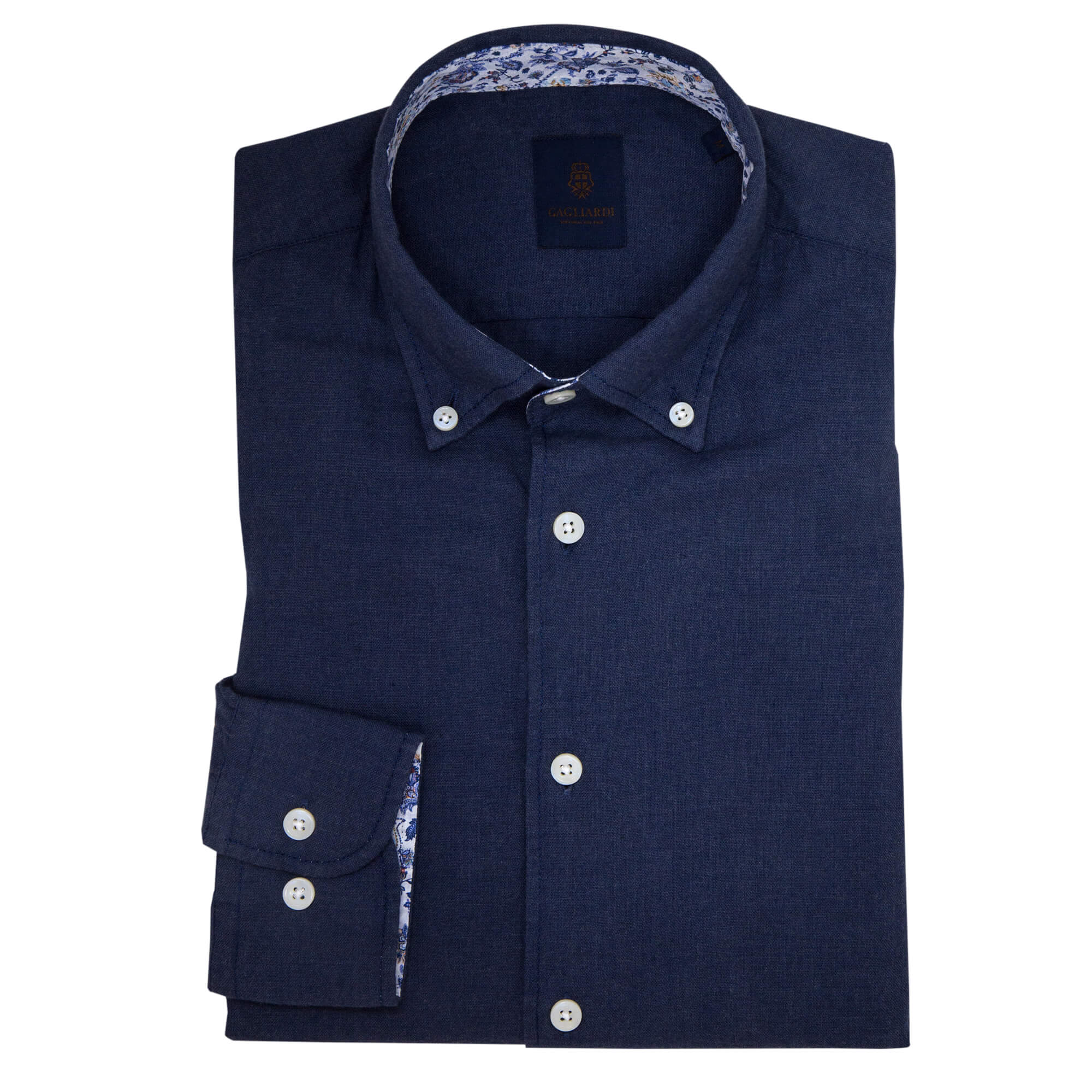 Tailored Fit Blue Cotton Flannel