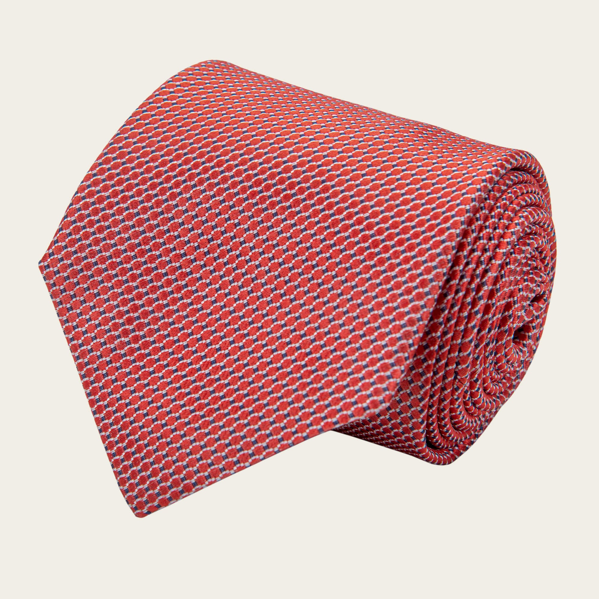 Red Geometric Tie