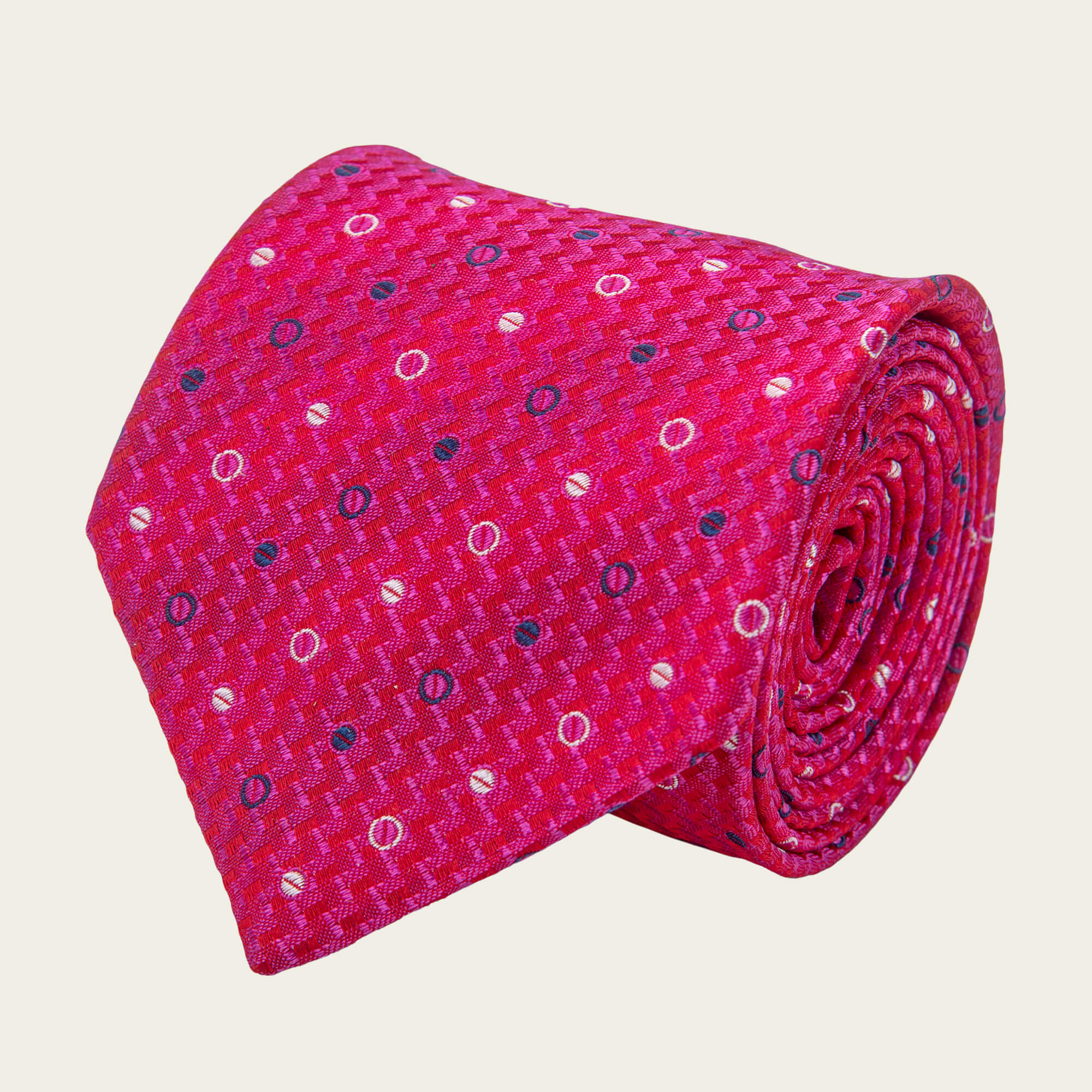 Pink Circles And Spots Tie