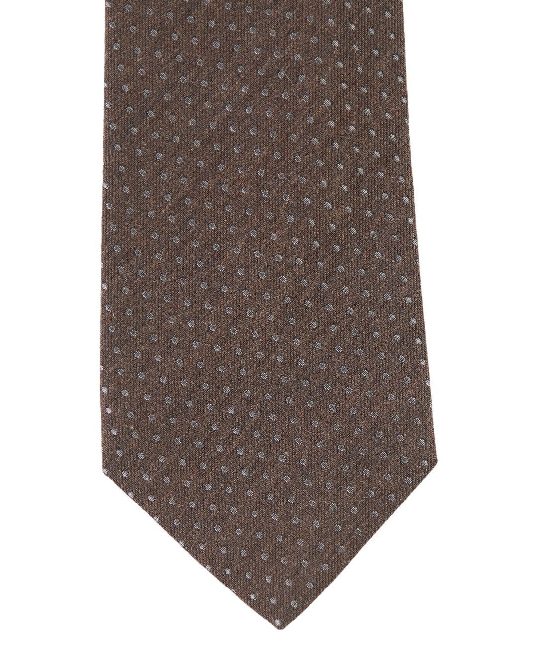Brown Tie With Dots