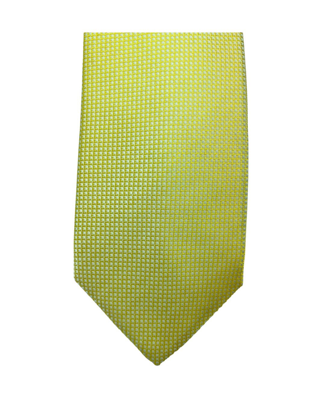 Yellow Tonal Textured Italian Silk Tie